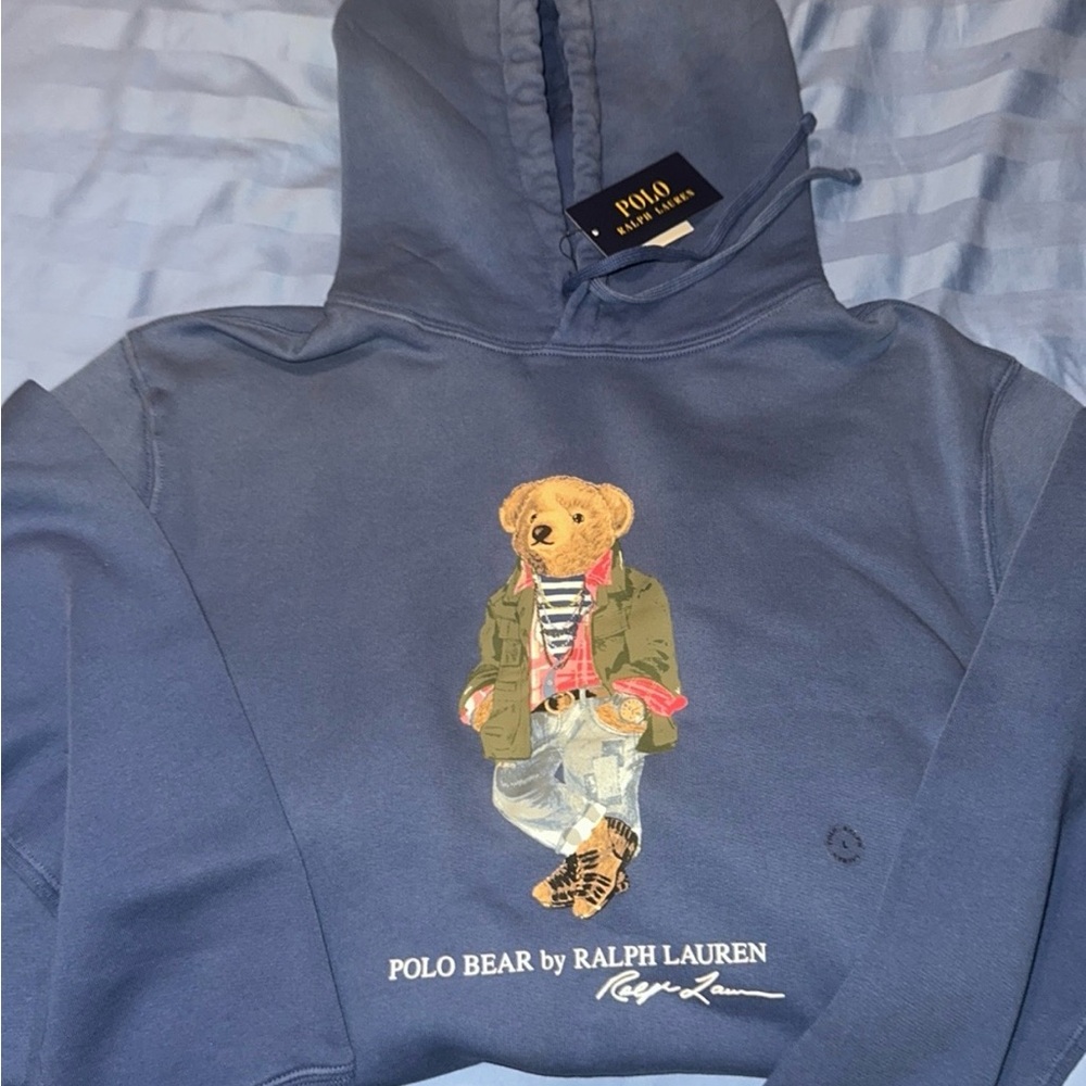 Ralph Lauren Blue Polo Bear Hoodie